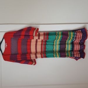 Anthropologie colorful long duster cardigan (Cecilia Prado)